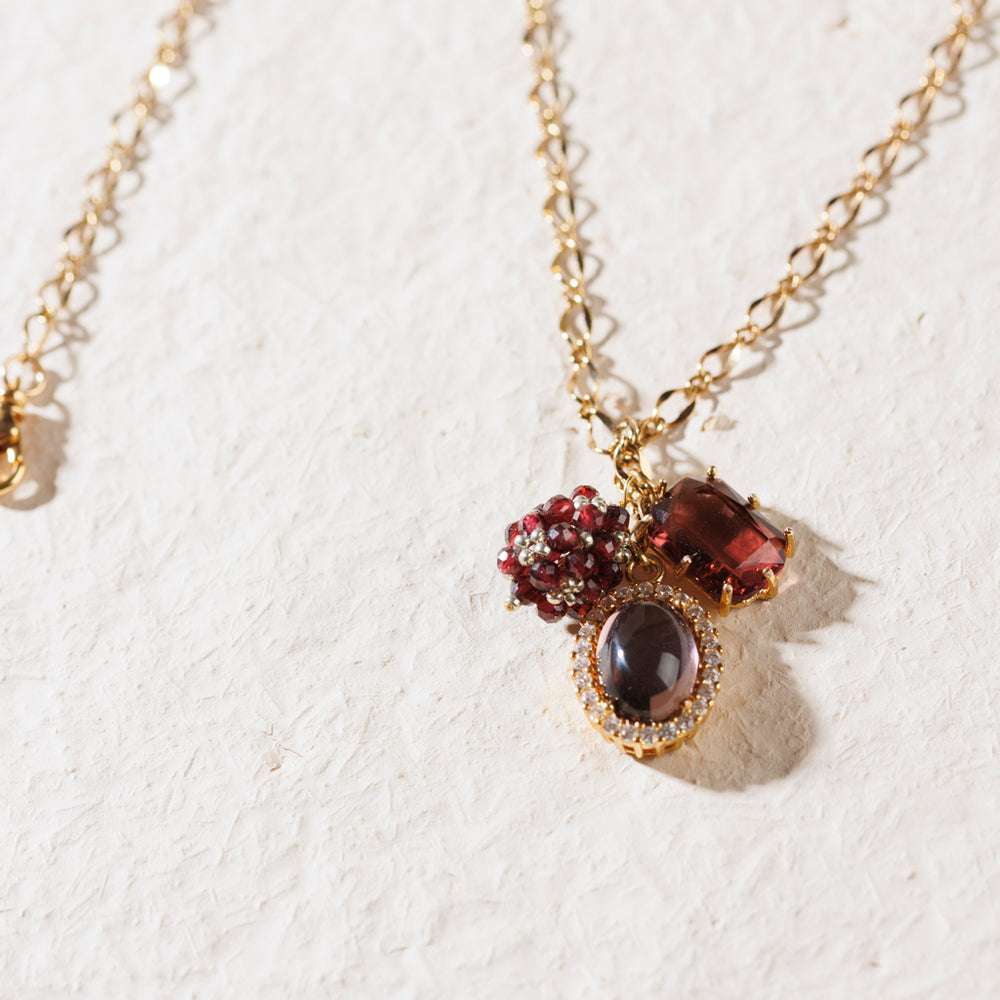 Brass and hotsell garnet choker