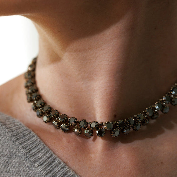 MACRAME' anthracite necklace