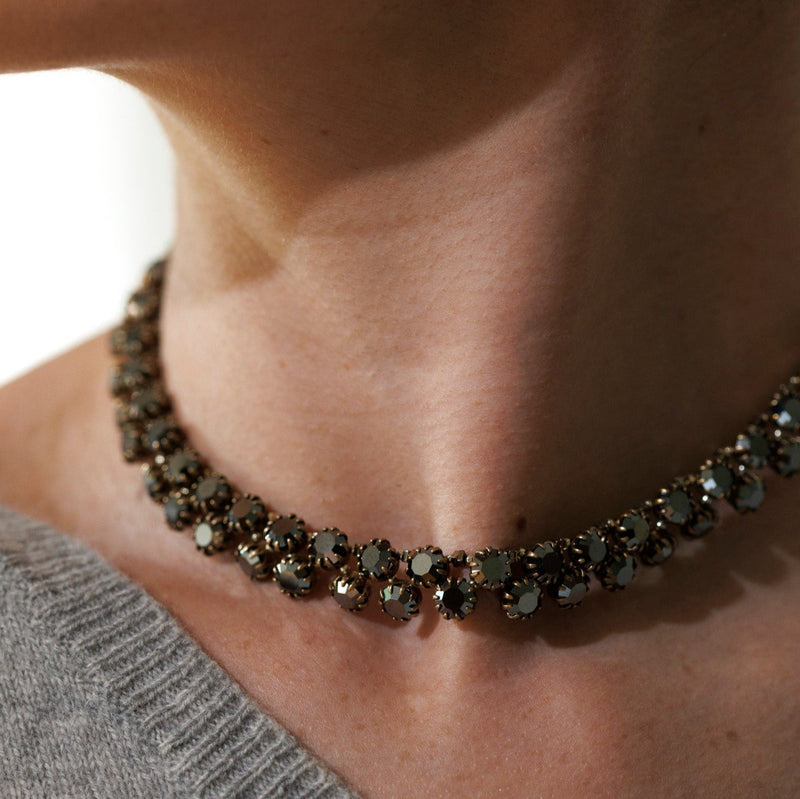 MACRAME' anthracite necklace