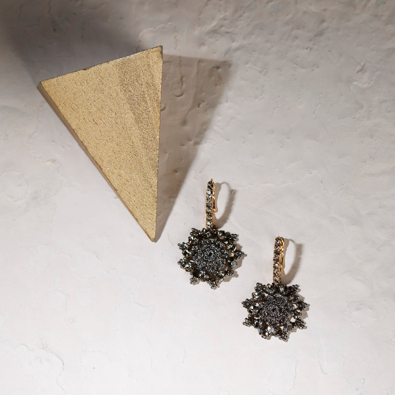 DREAM black gold earrings