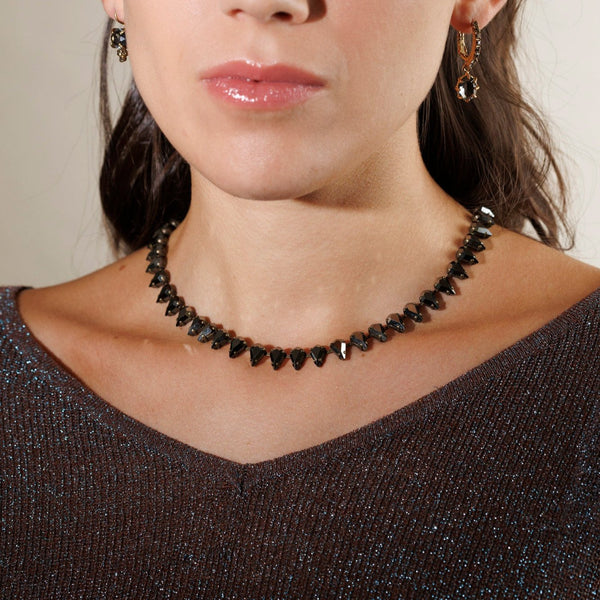 Lucia anthracite necklace