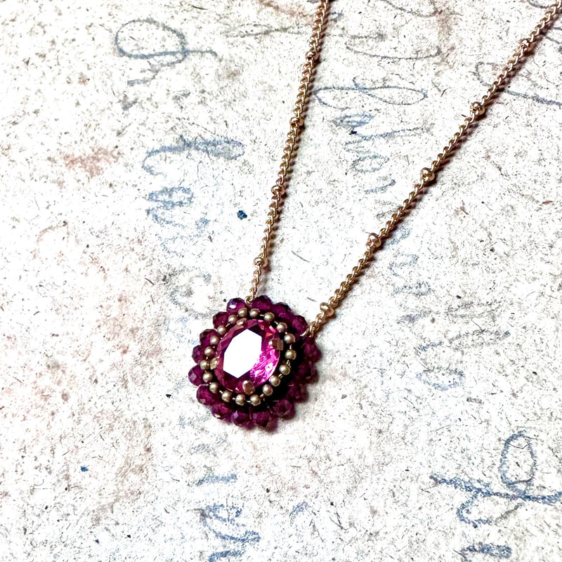 Talia garnet necklace